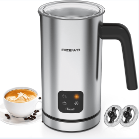 300ml Automatic Milk Heater Multifunction Cold / Hot Latte Milk foam 500W LED Touch control, cappuccino chocolate protein powder (2429932: 10648189)